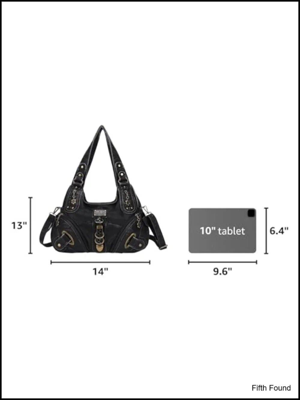 Washed PU Leather Hobo Satchel Convertible Shoulder Bag Large